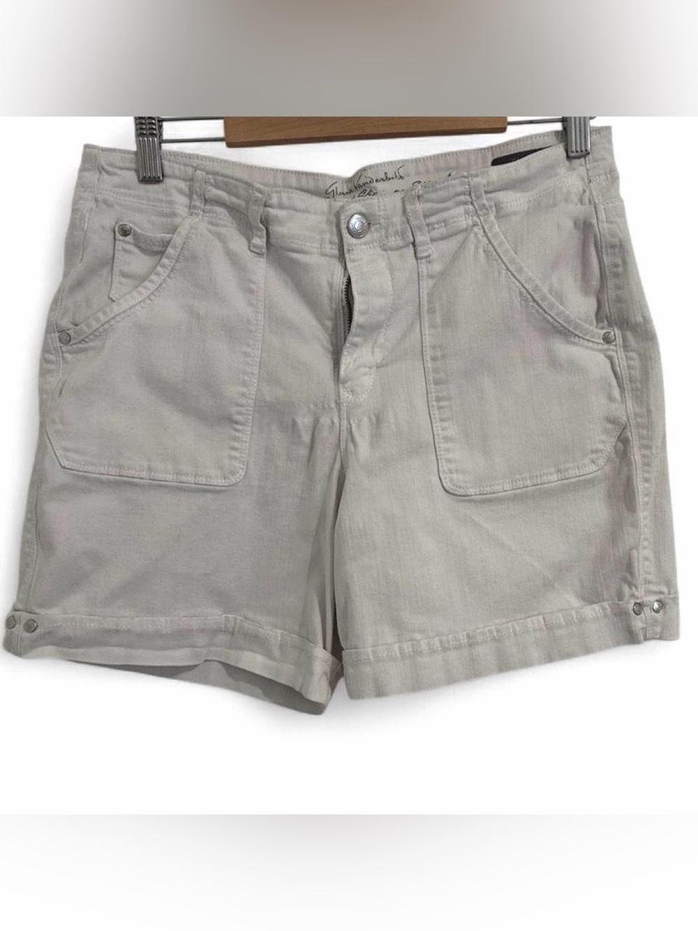 Gloria Vanderbilt Women's White Mini Denim Shorts (Size 10)